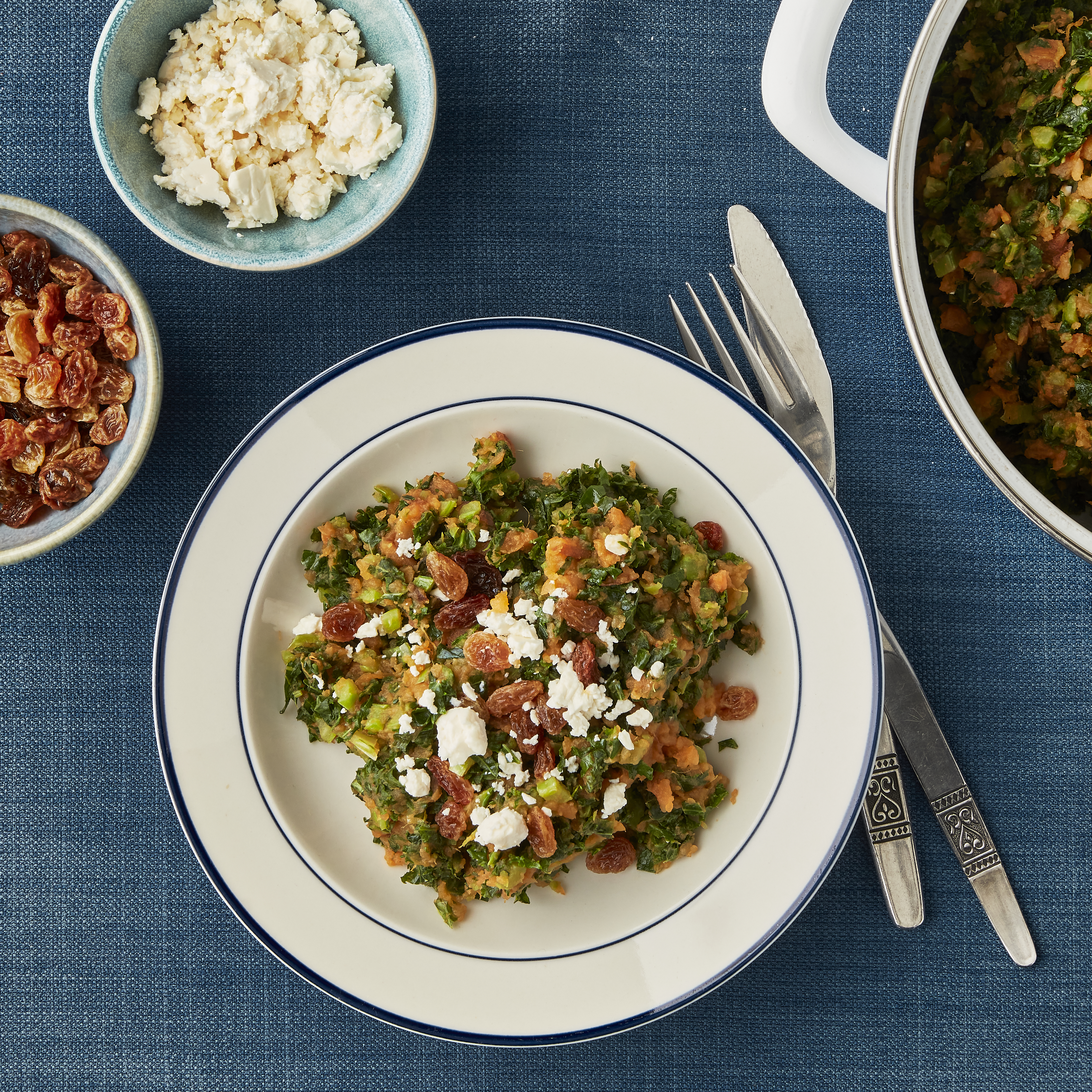 Boerenkoolstamppot met zoete aardappel