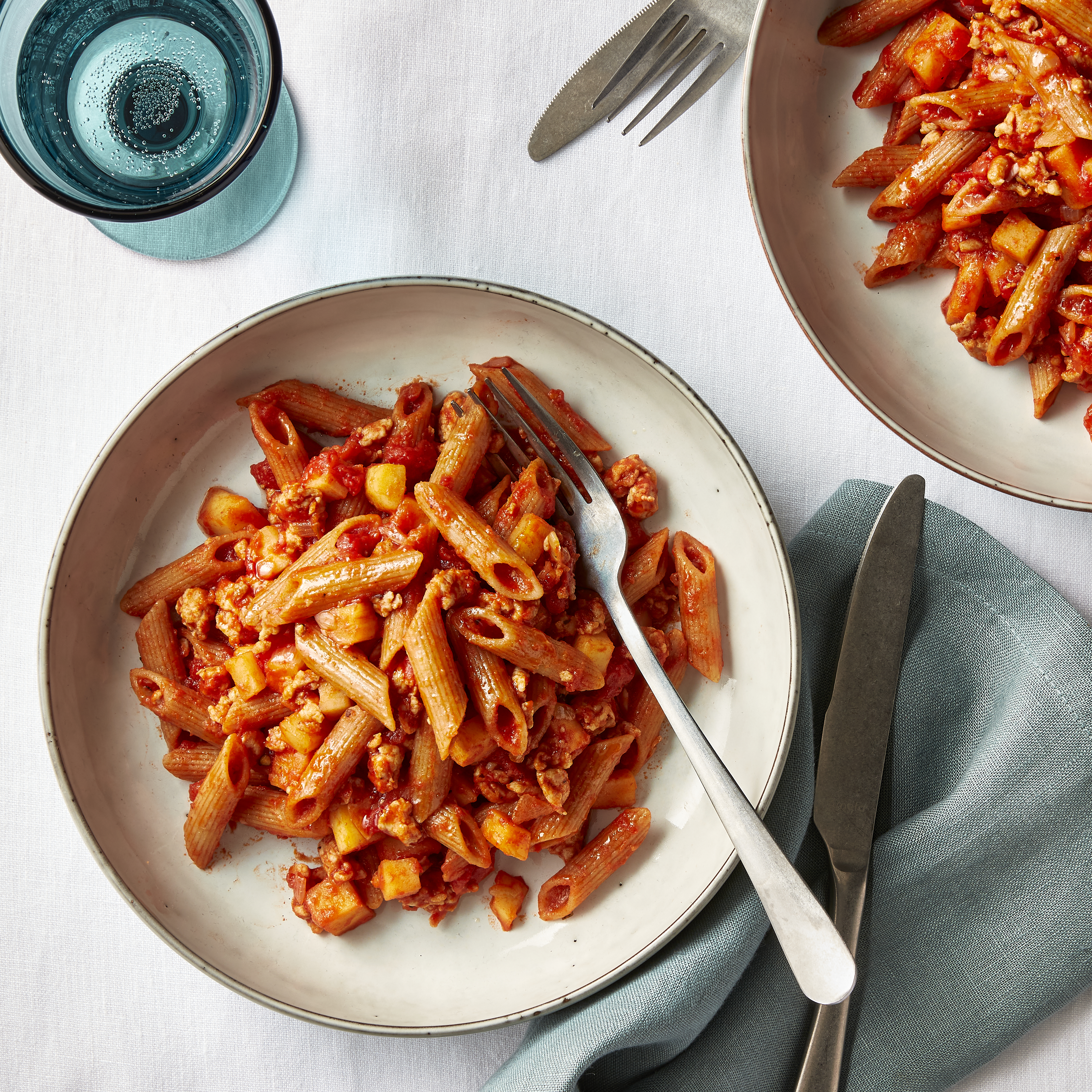 Volkorenpasta kip bolognese