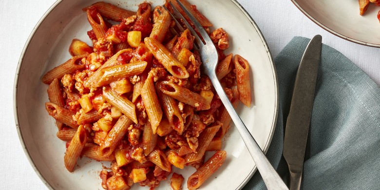 Volkorenpasta kip bolognese