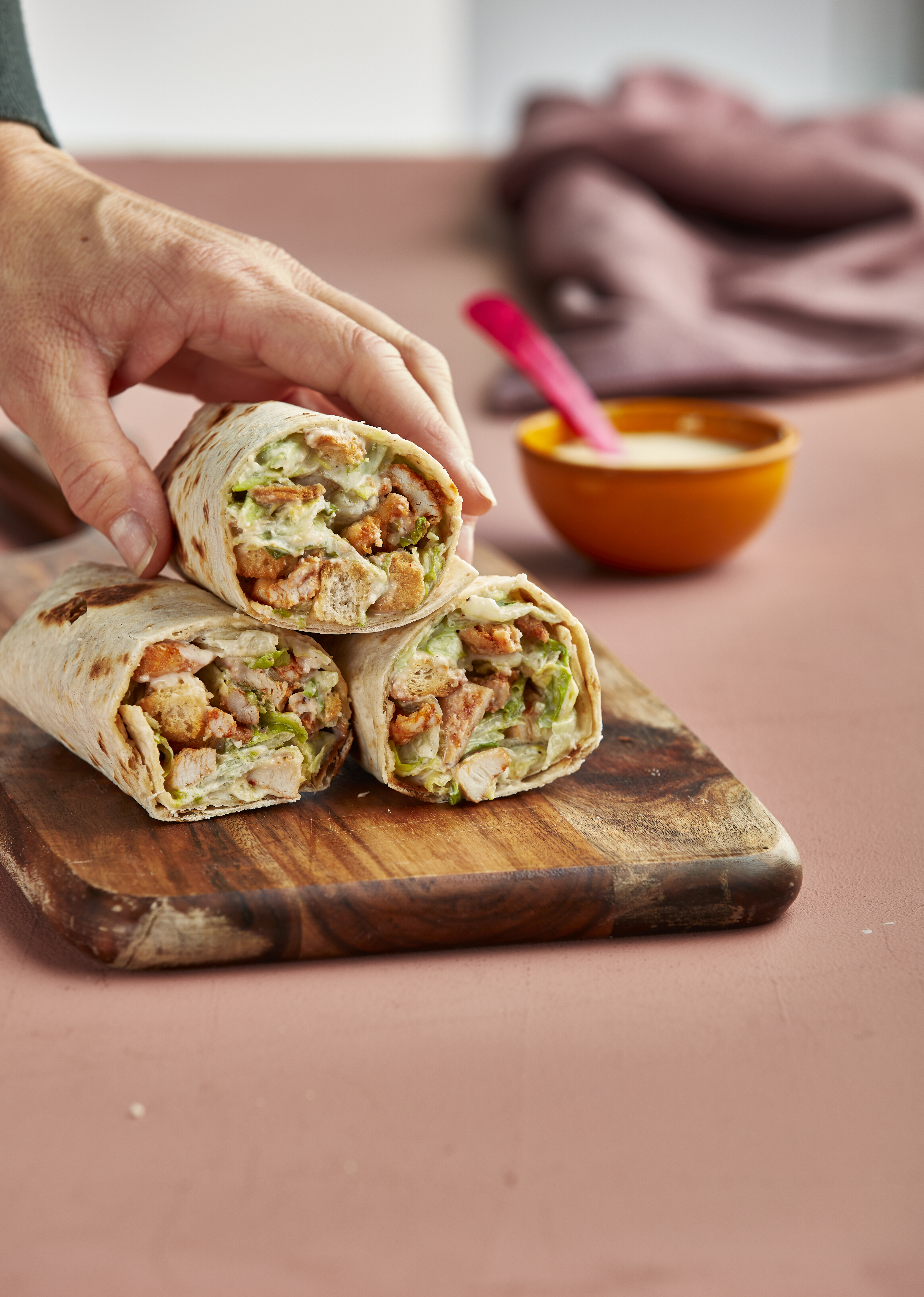 Ceasar salade mealprep-wrap