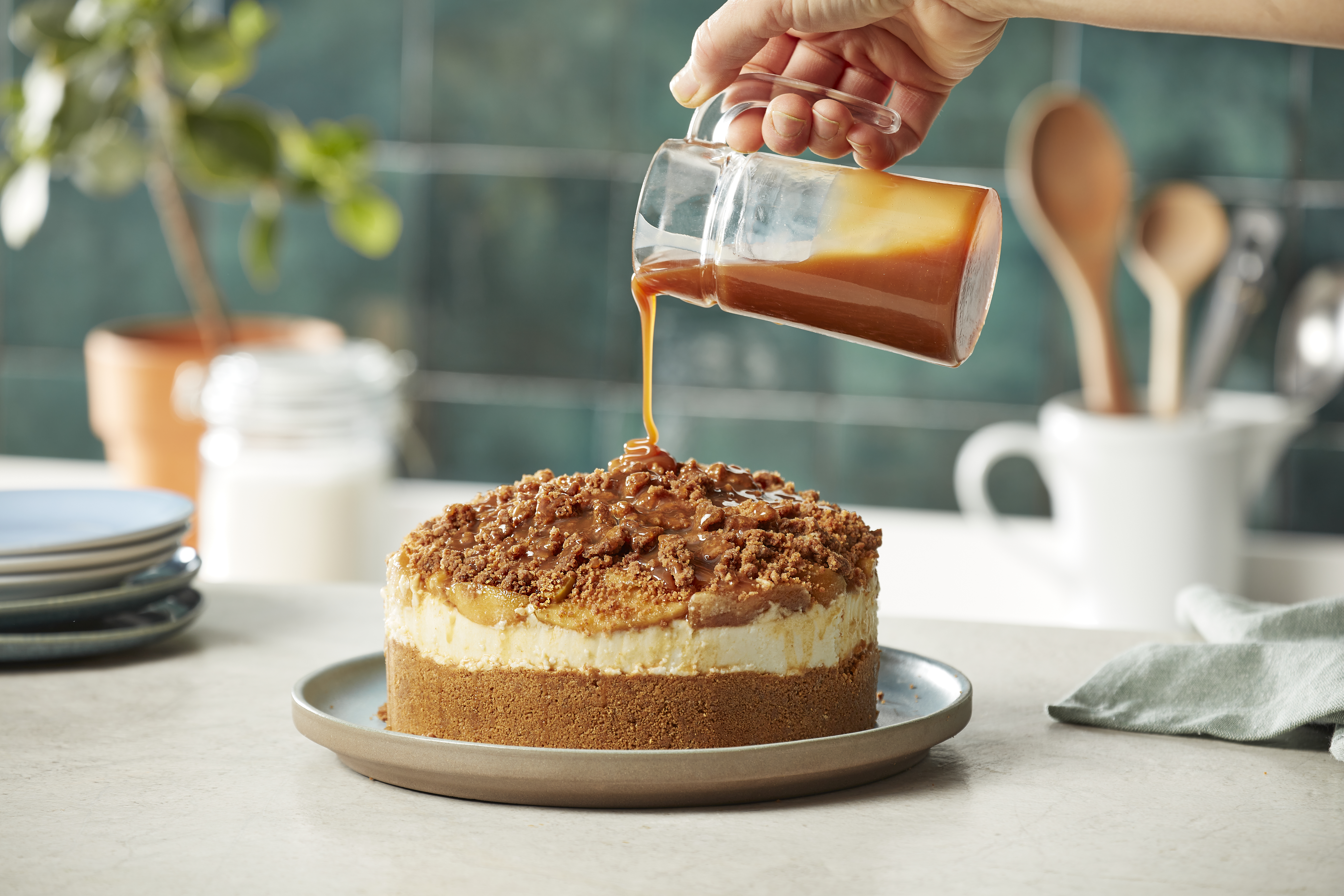 Appelkruimel cheesecake