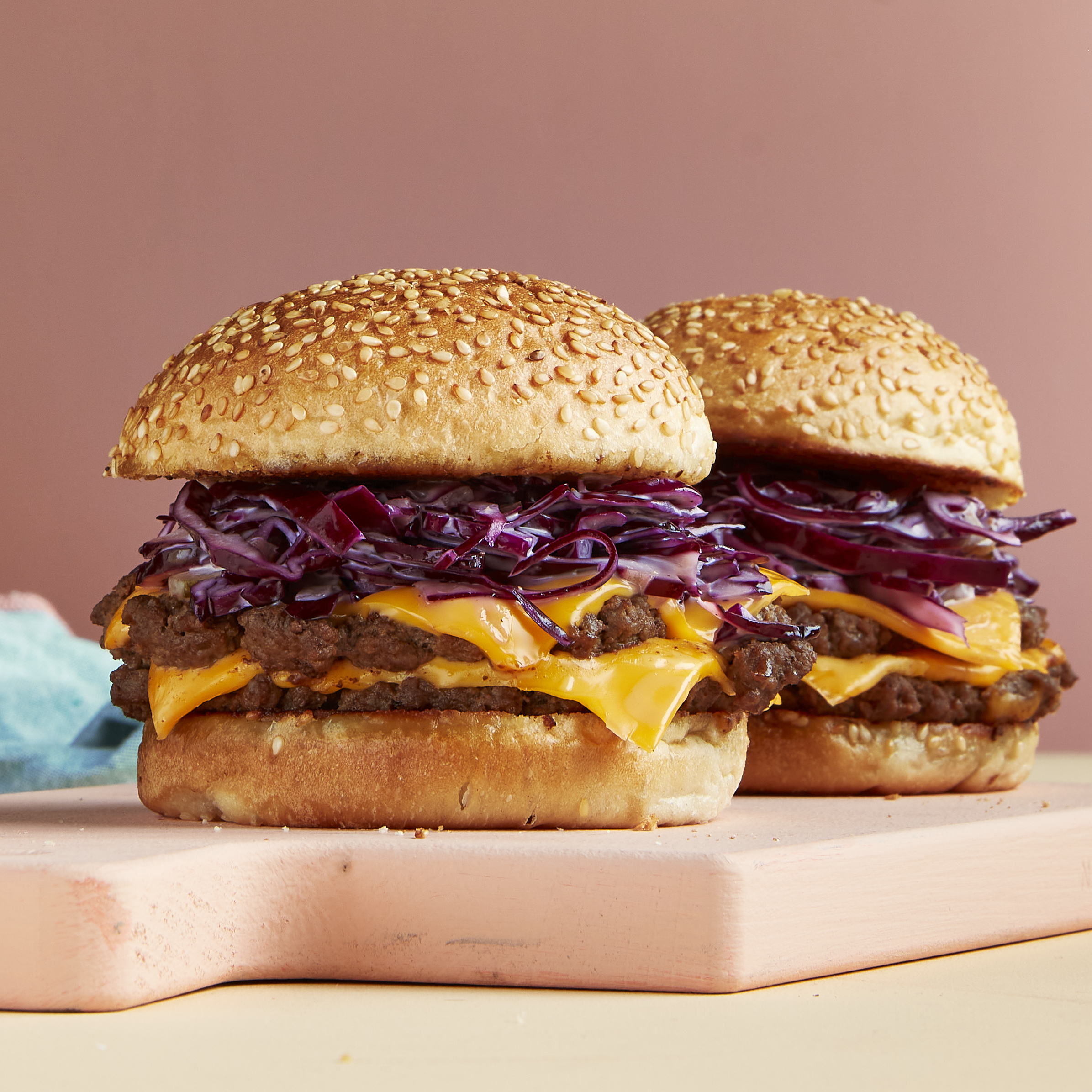 Smashburger met koolsla