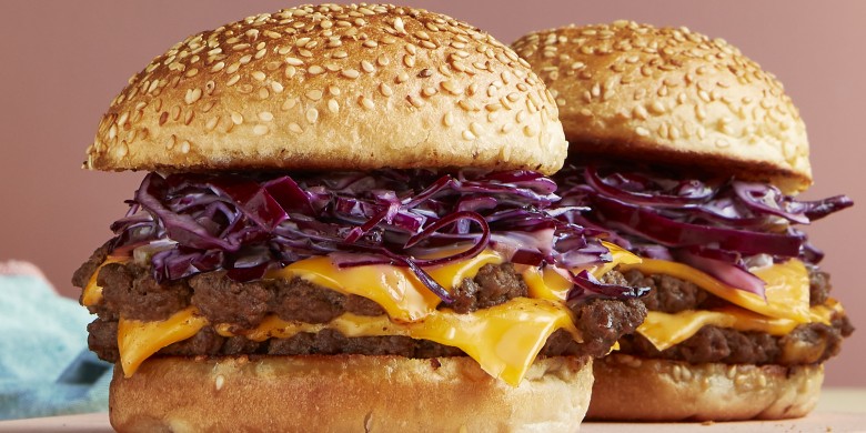 Smashburger met koolsla