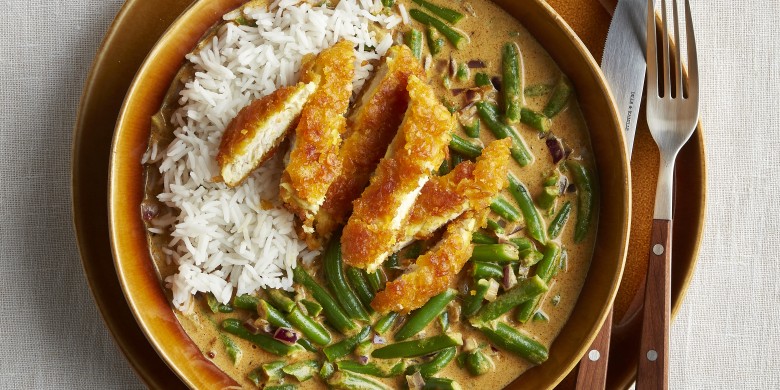 Curry met kip en kokosmelk 