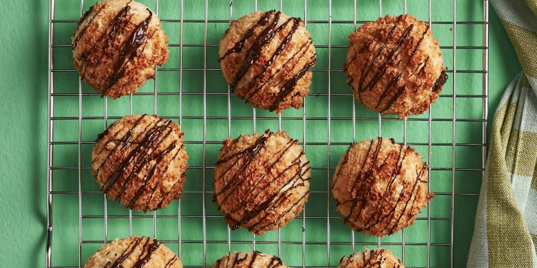 Kokosmakronen met chocolade en hazelnoot