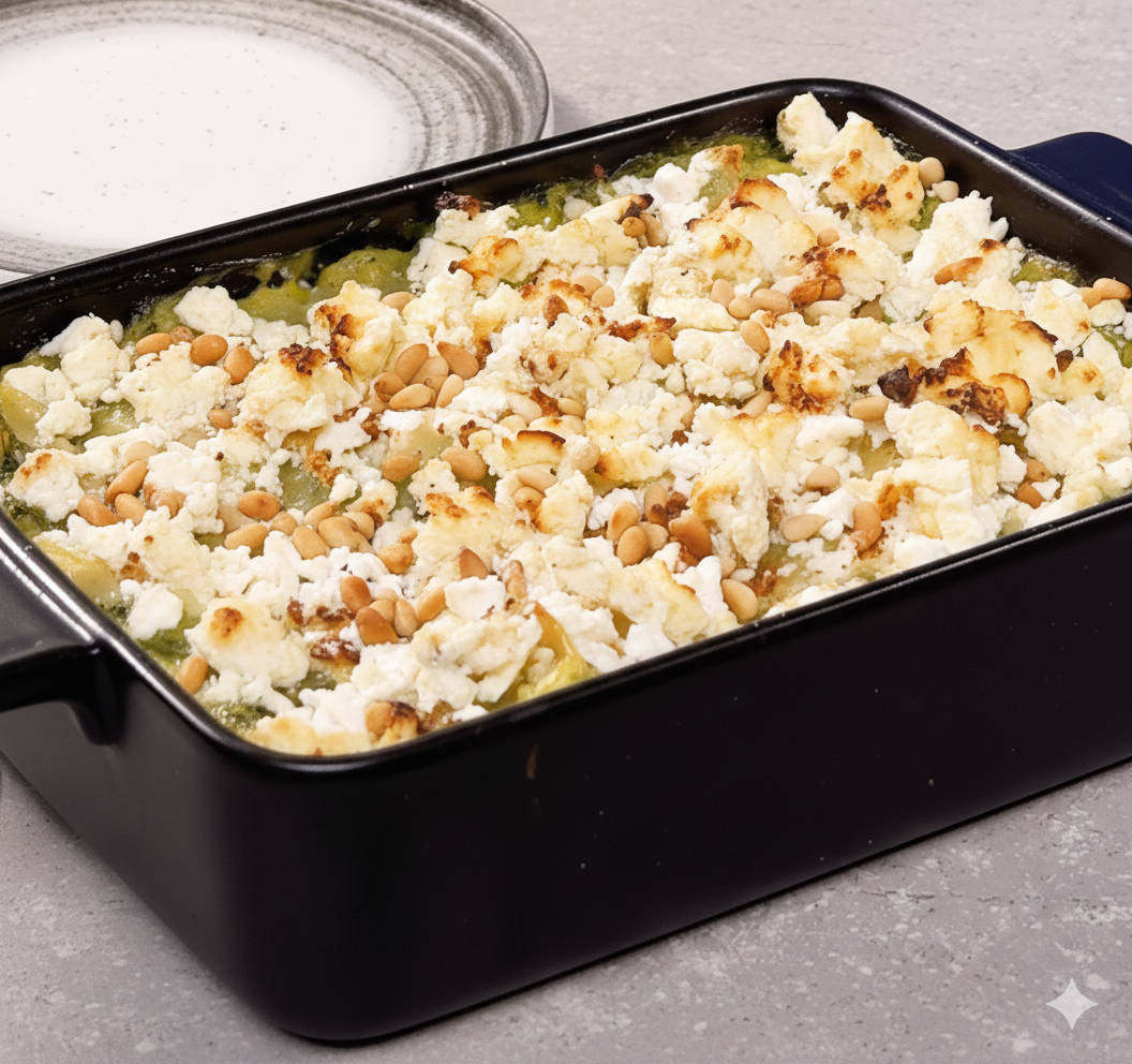 Spinazie-feta lasagne