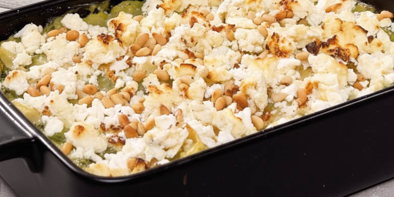 Spinazie-feta lasagne