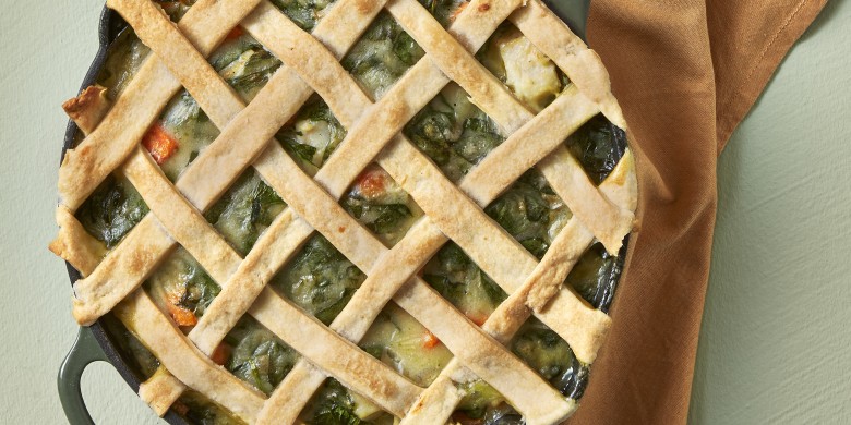 Hartige spinazietaart met koolvis