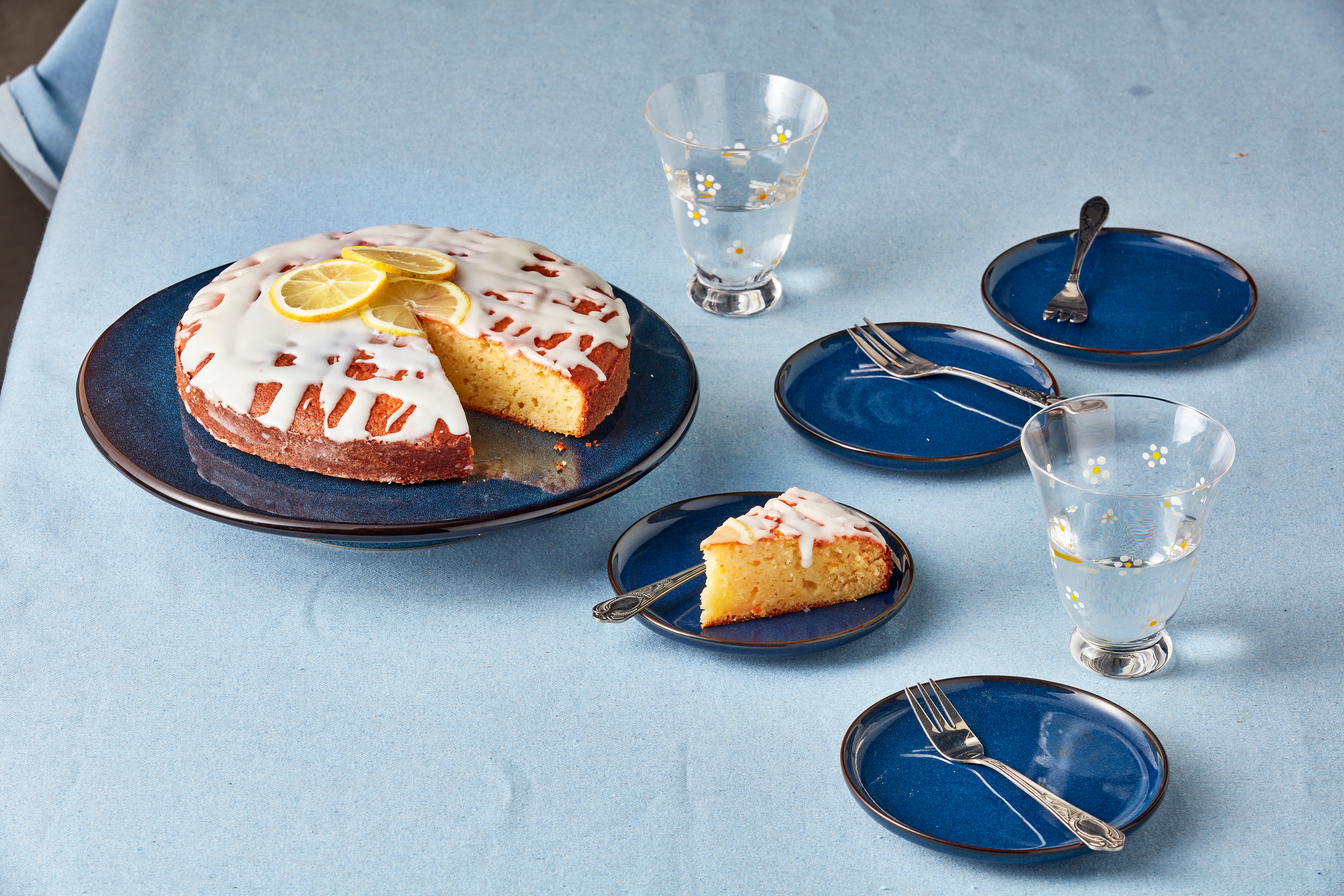 Citroen-yoghurtcake met glazuur