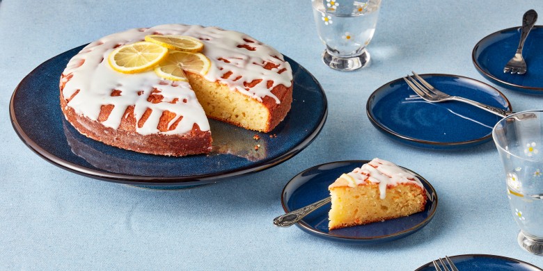 Citroen-yoghurtcake met glazuur