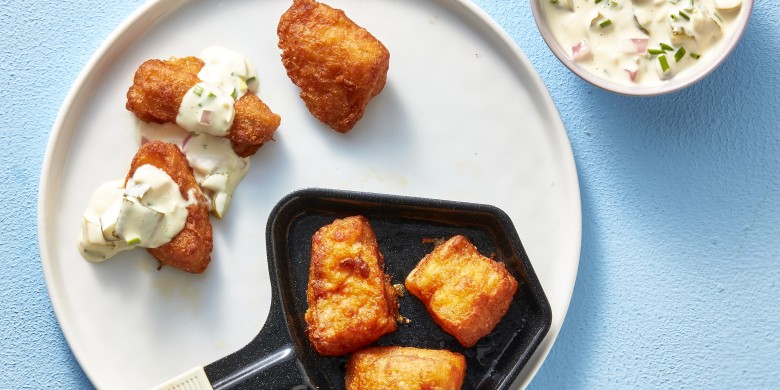 Kibbeling met remouladesaus