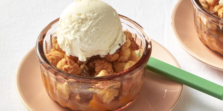 Makkelijke perzikcrumble