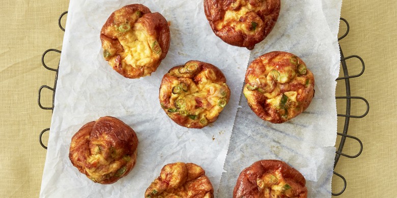 Mini-frittata met rauwe ham en tomaat 