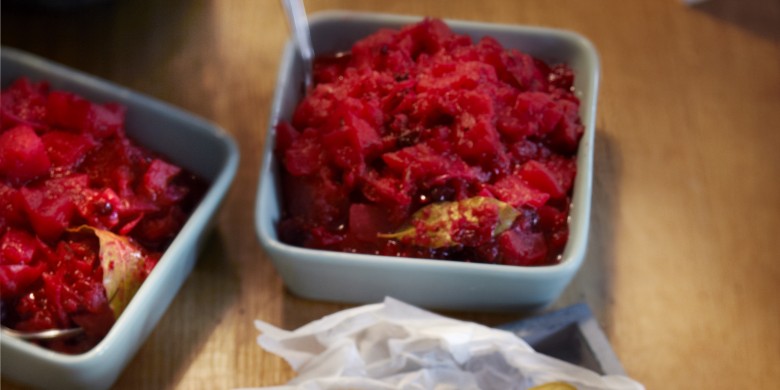 Hartige appel-cranberrycompote