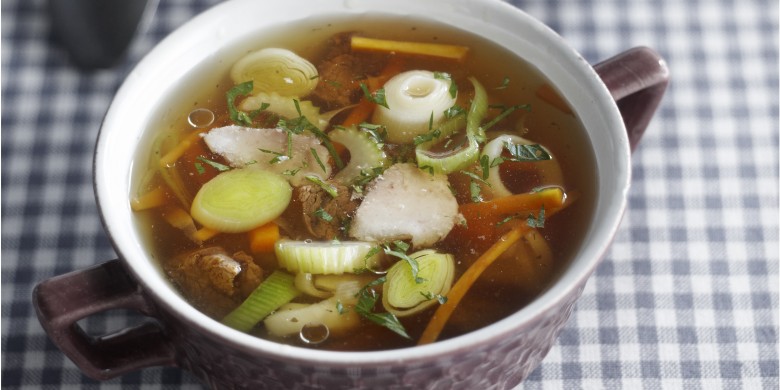 Mergpijp soep recept met wintergroenten