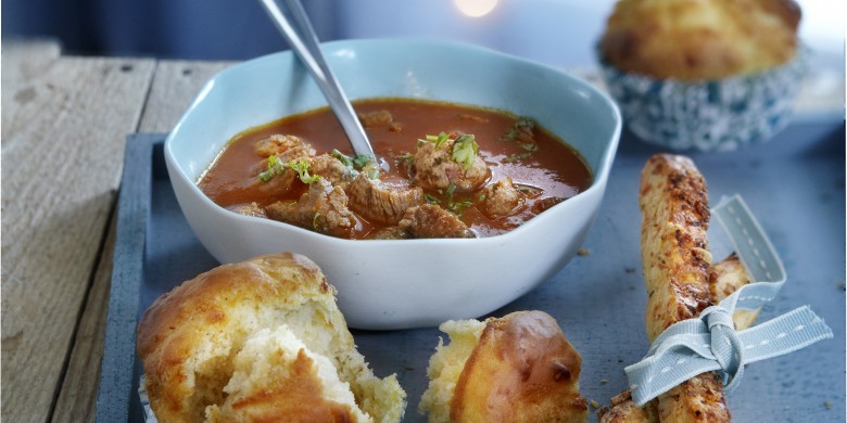 Soep van geroosterde tomaat en knoflook