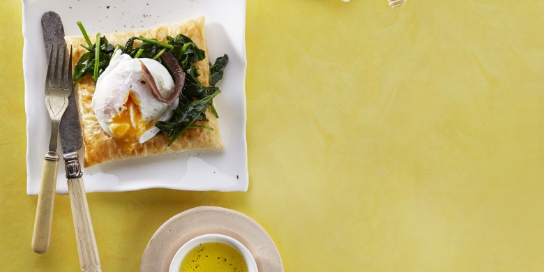 Spinaziegalette met gepocheerd ei
