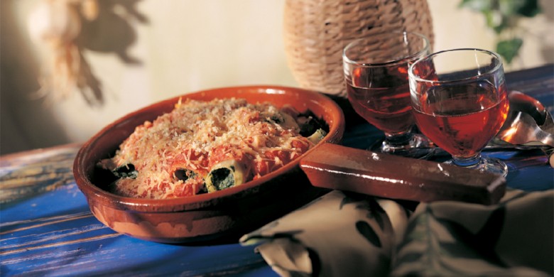 Canneloni met spinazie