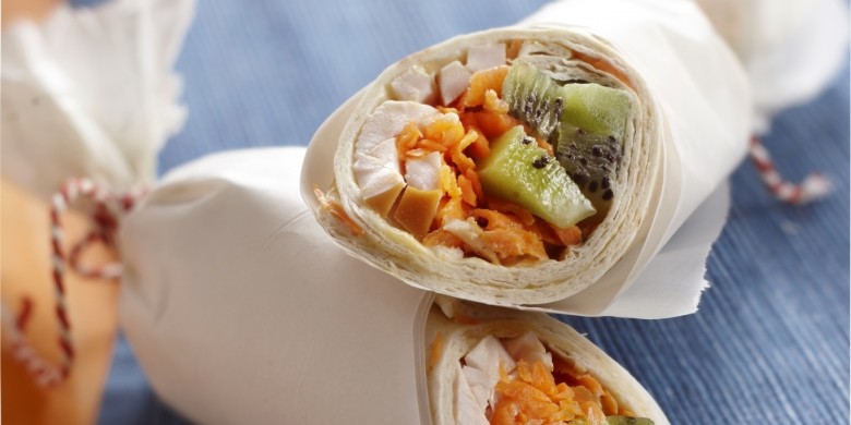 Tortilla met kipsalade
