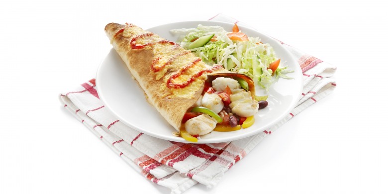 Tortilla’s met kabeljauw en paprika