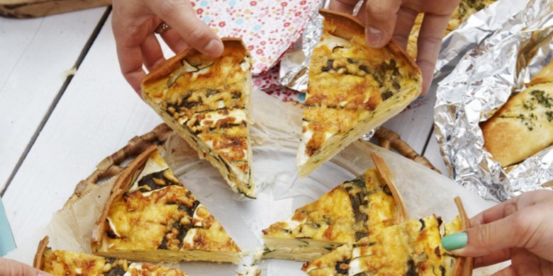Quiche met courgette