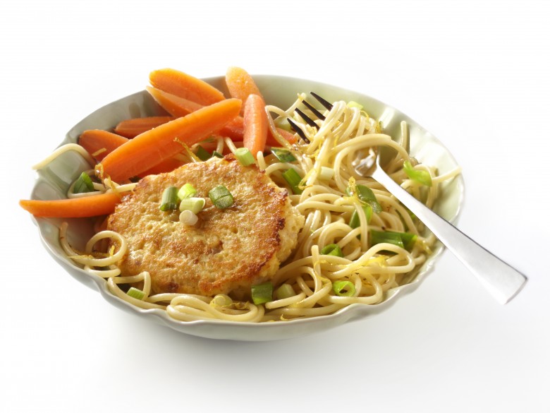 Visburgers met citroenpasta