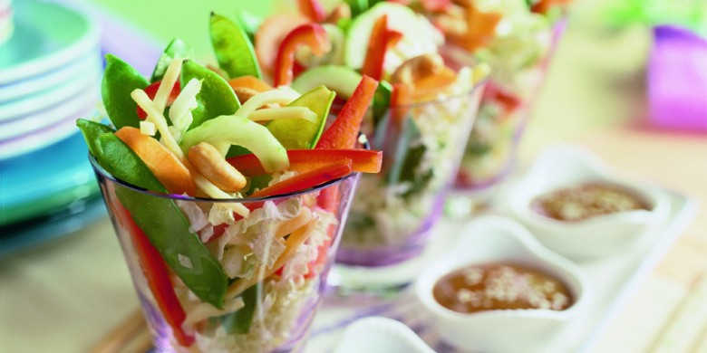Chinese salade met sesamdressing 