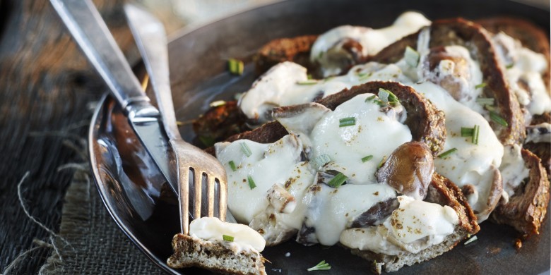 Wentelteefjes met paddenstoelenragout
