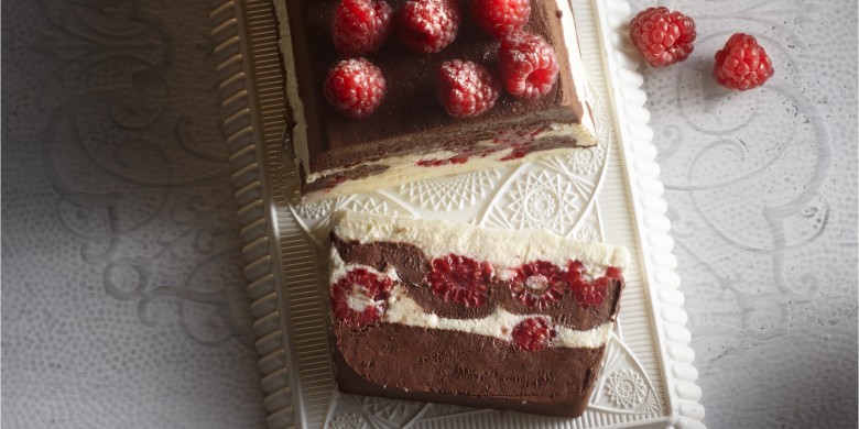 Chocoladeterrine met frambozen