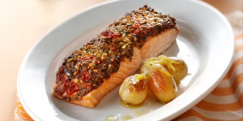 Zalm met olijventapenade