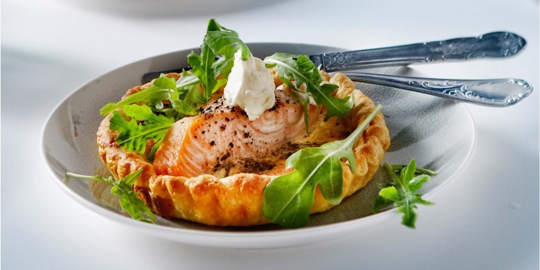 Zalmtaartje met mascarpone