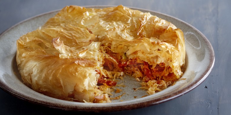 Zuurkoolpastei met kip en chorizo