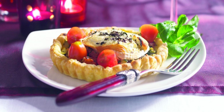 Courgettetaartje met geitenkaas