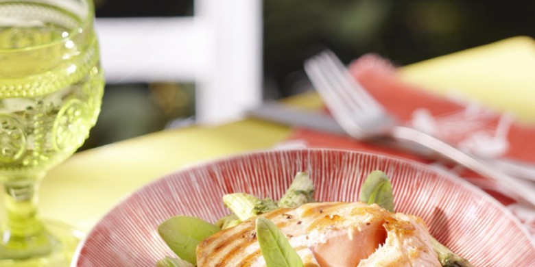 Penne met zalm, spinazie en citroen