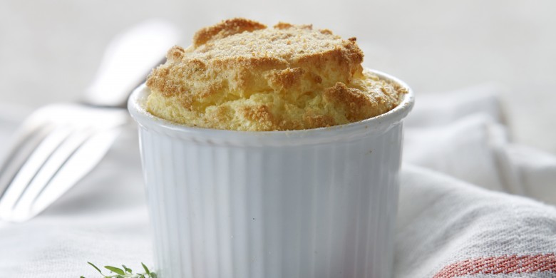 Aardappelsoufflé met pancetta en parmezaan