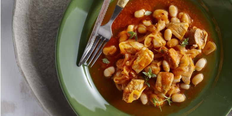 Cassoulet van varkenslapjes