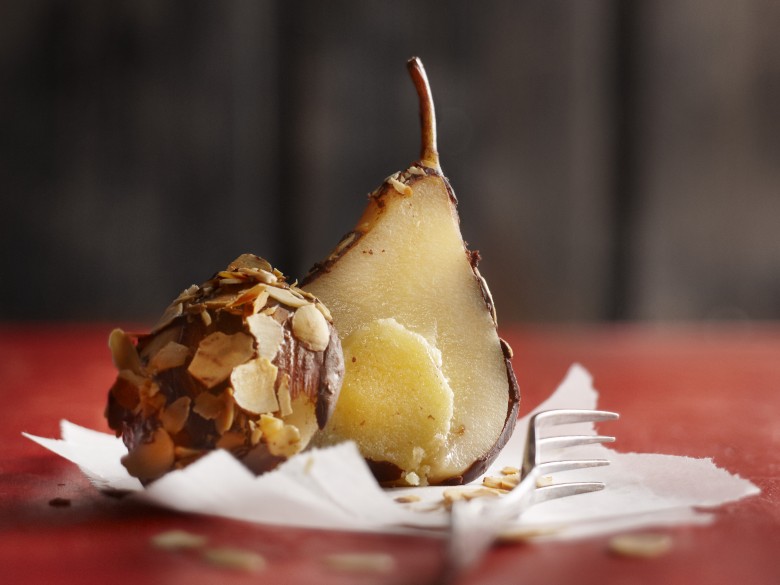 Chocoladeperen met amandel