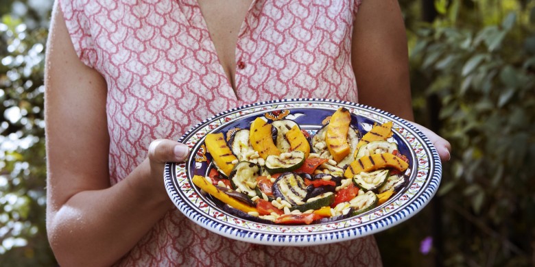 Gegrilde groenten met citrusdressing