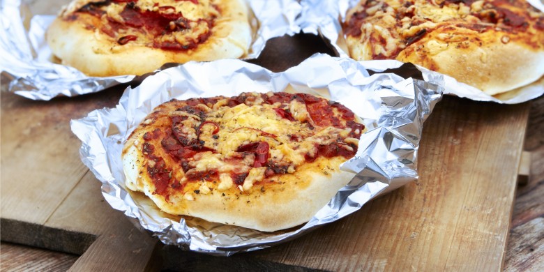 Grilled American pizza peperoni