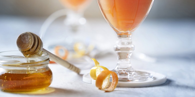 Groene thee met grapefruit en honing