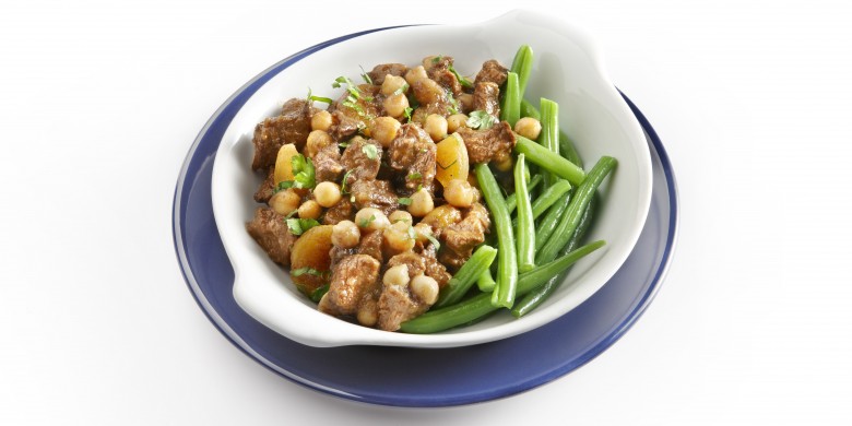 Hachee met kikkererwten en abrikozen
