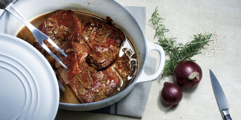 Hamlapjes met honing en rozemarijn