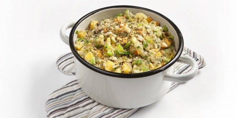 Preistamppot met oude kaas