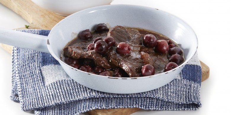 Sukade met kersen en knolselderijstamppot