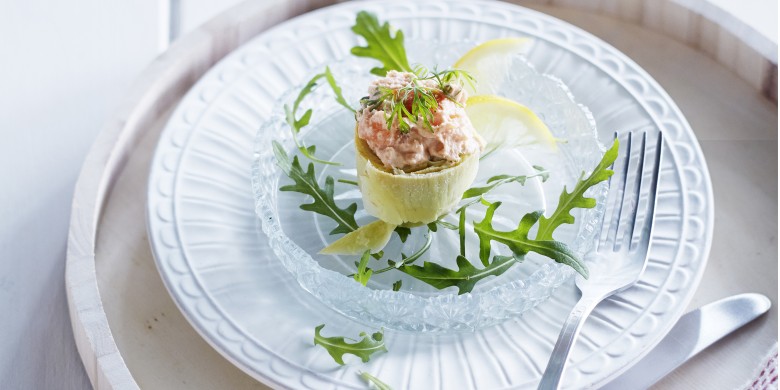 Artisjok met zalmcrème