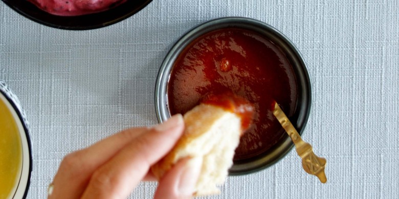 Aubergine-paprikadip