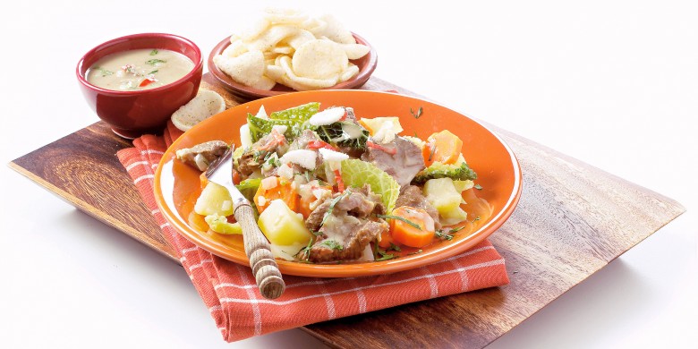 Hutspot met pittige hachee