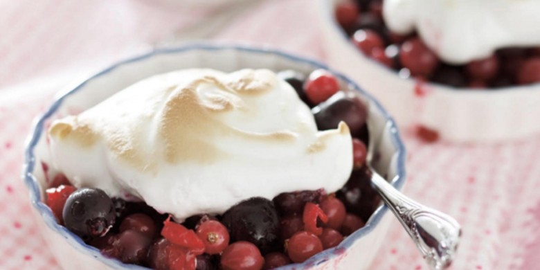 Bessengratin met citroenmeringue