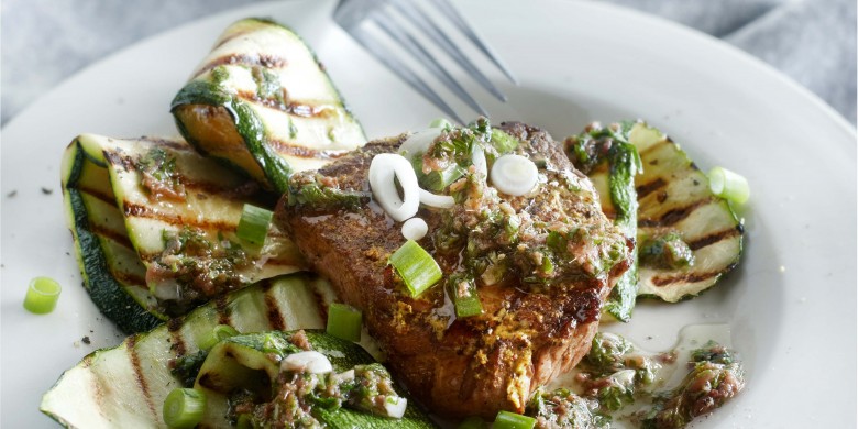 Biefstuk met ansjovisdressing