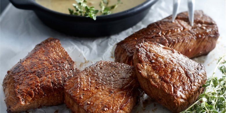 Biefstuk met peper en tijm